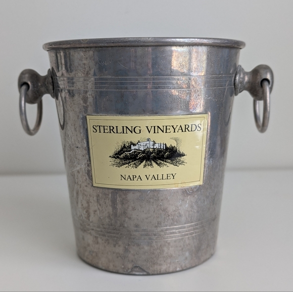 Vtg Sterling Vineyards Winery Ice/ Champagne Bucket Napa Valley Calistoga France - Picture 1 of 11